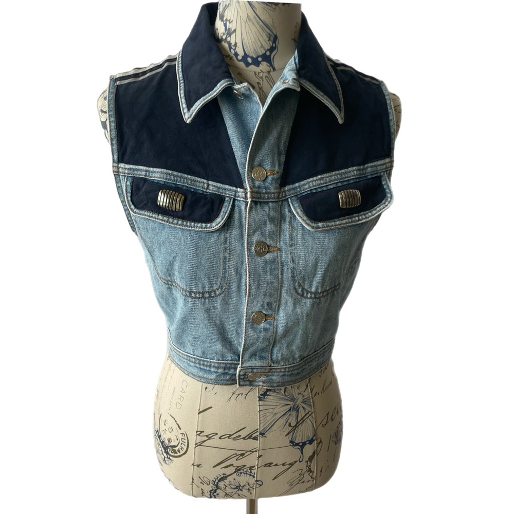 Cache Light Blue Denim Vest